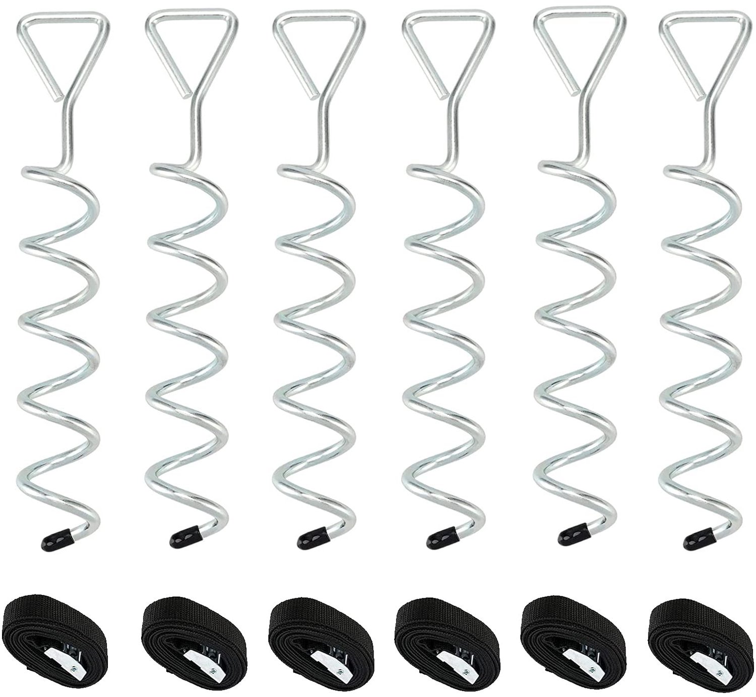 Trampoline Anker Kit Duurzaam - Grondankers - Grondpennen - Heavy Duty - 12 Inch Stalen Stakes - Roestbestendig
