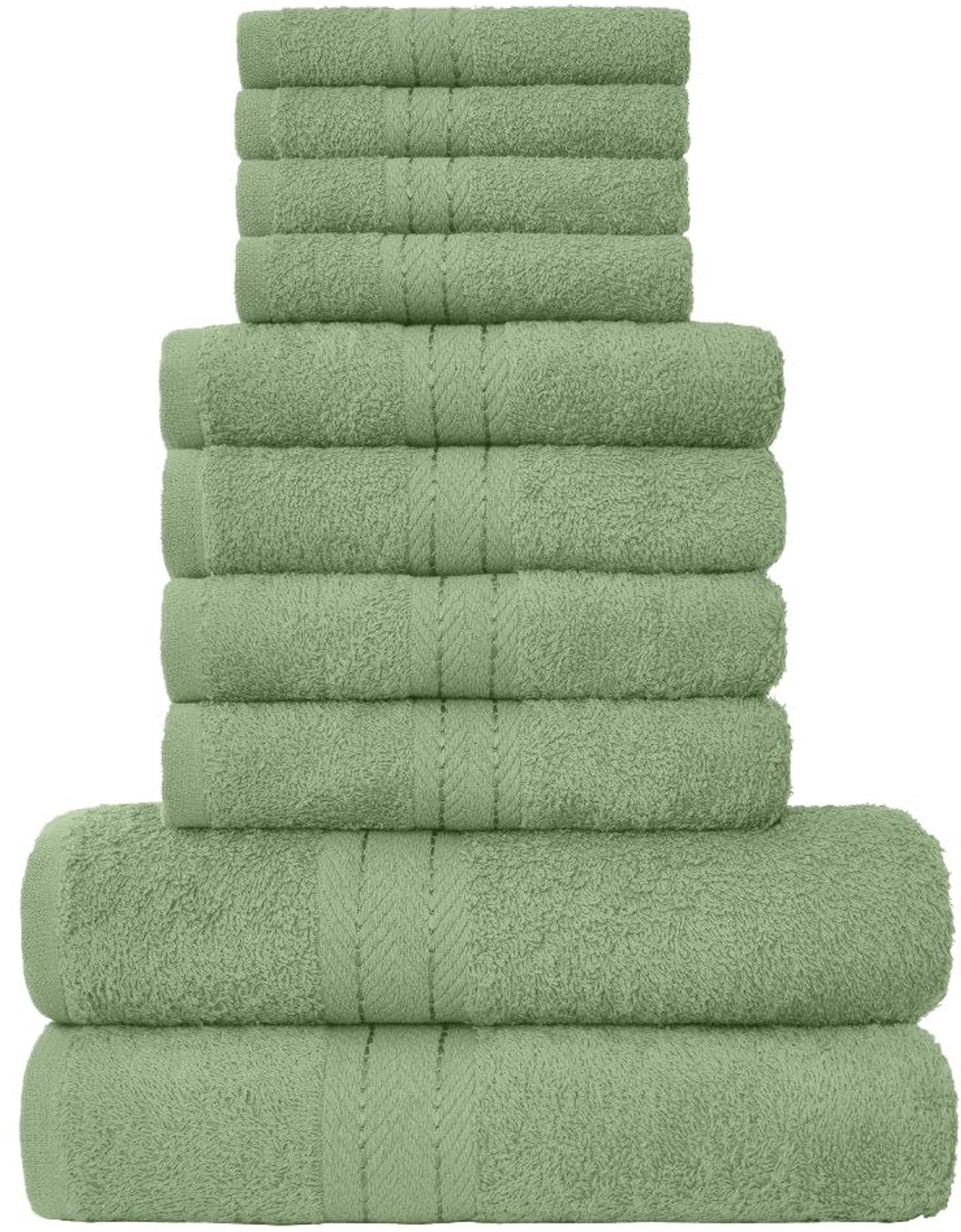 10-Piece Family Towel Set van 100% Egyptisch Katoen, Luxe en Absorberend