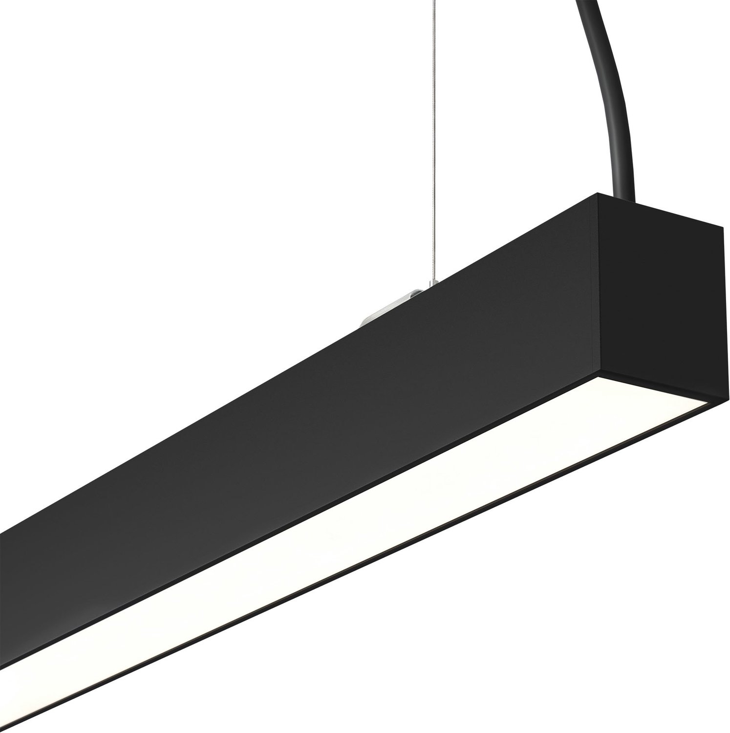 LEDVION LED Hanglamp Kantoor - Lineair Hangarmatuur - 28W 2.800lm - Neutraal Wit 4000K - 120cm - Zwart - incl. AC-kabel