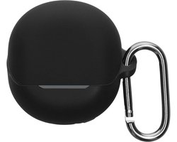 Oordopjes hoes - compatibel met SoundPeats Air 5 - stevig silicone - trendy bescherming in zwart - m-winkel