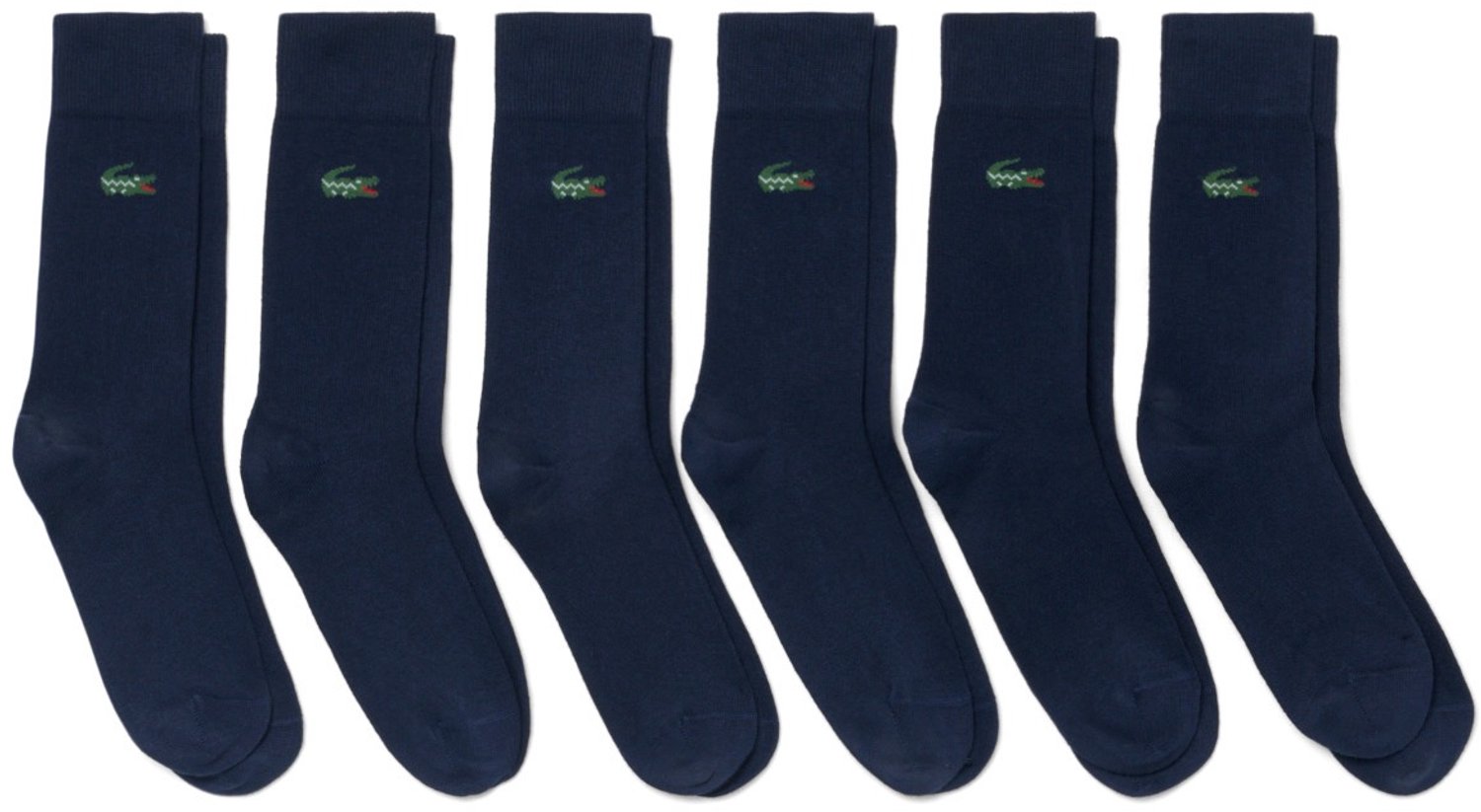 Lacoste unisex 6P sokken crocodile logo Blauw