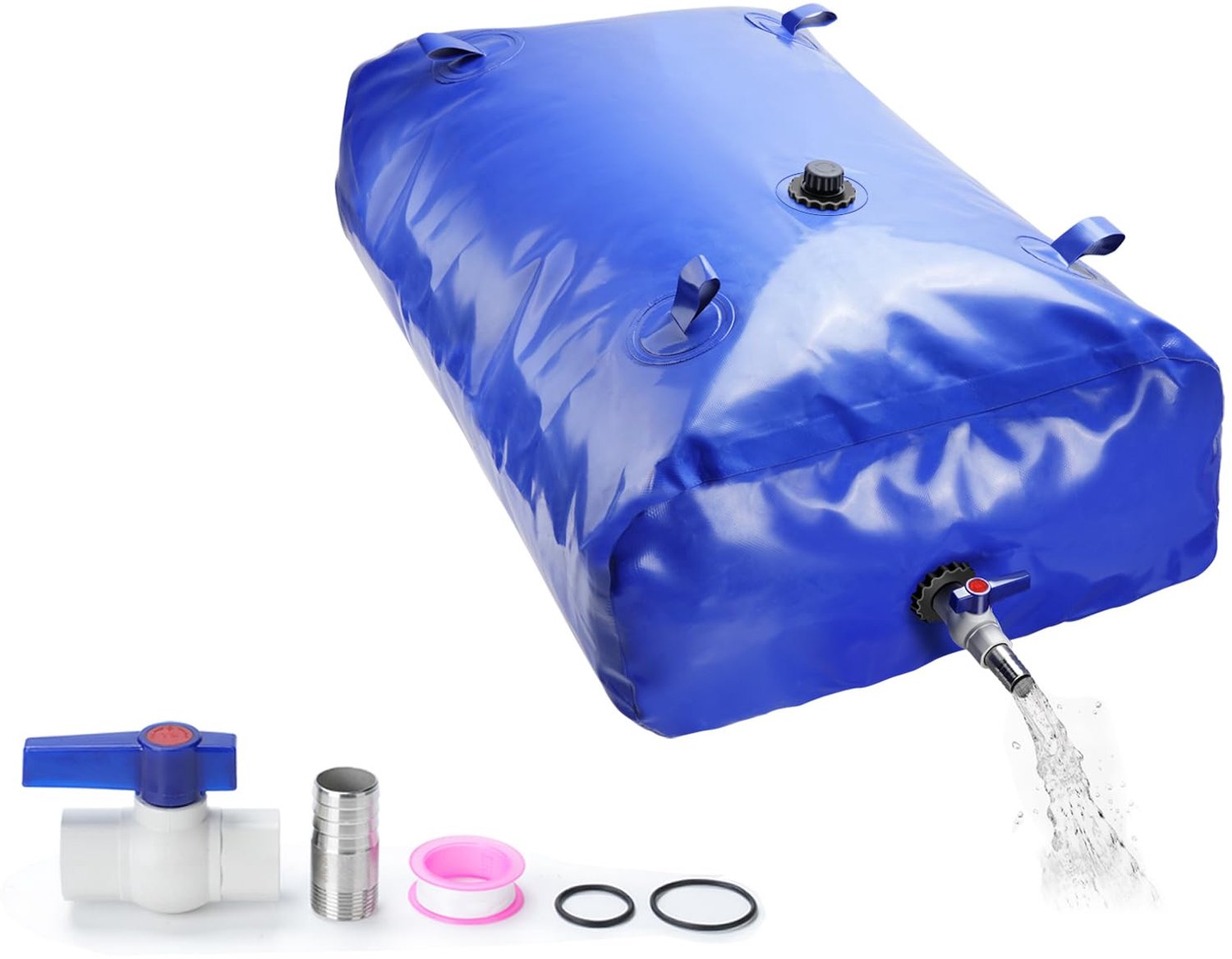 Grote capaciteit watercontainer collector vat wateropslag blaas tank tas - draagbaar en opvouwbaar voor noodwaterlevering, irrigatie en meer (240L)