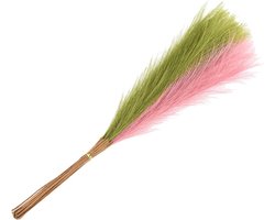 Kunstpampasgras 55 cm - Roze/Grasgroen - Natuurlijke uitstraling - Perfect voor decoratie - 20 stuks - Vemera