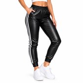 Dames Broek Kunstleer Zwart - Leer Look - Imitatie Leder - Maat M