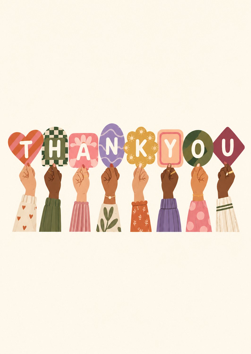 Thank you kaart – A6 bedankkaart om iemand persoonlijk te bedanken