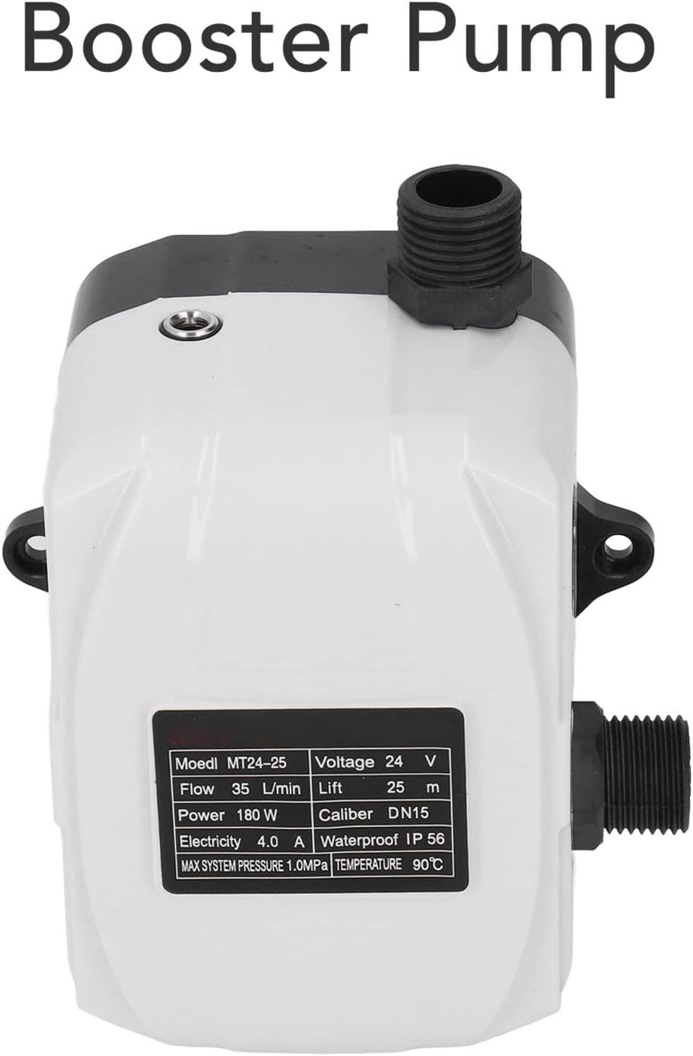 Dailygoods - Waterdrukpomp - Drukbooster - Compact en krachtig - 180W - Voor wateroverdracht - Geschikt voor camper en home - 35L/min