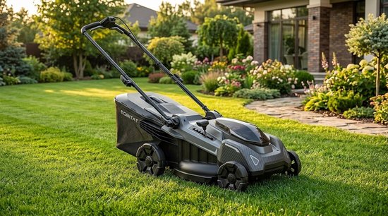 Accu Grasmaaier Zelfrijdend - Laura Homestore - 40V Borstelloze Motor - 43 cm Maaibreedte - Met 2x 5.0 Ah Accu & Snellader - Mulchfunctie & 50L Opvangbak - Tot 500 m² - Matzwart — afbeelding 4