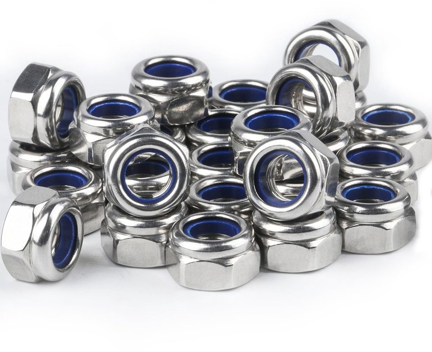 80 Stuks M8 Rvs Zelfsluitende Moeren Set