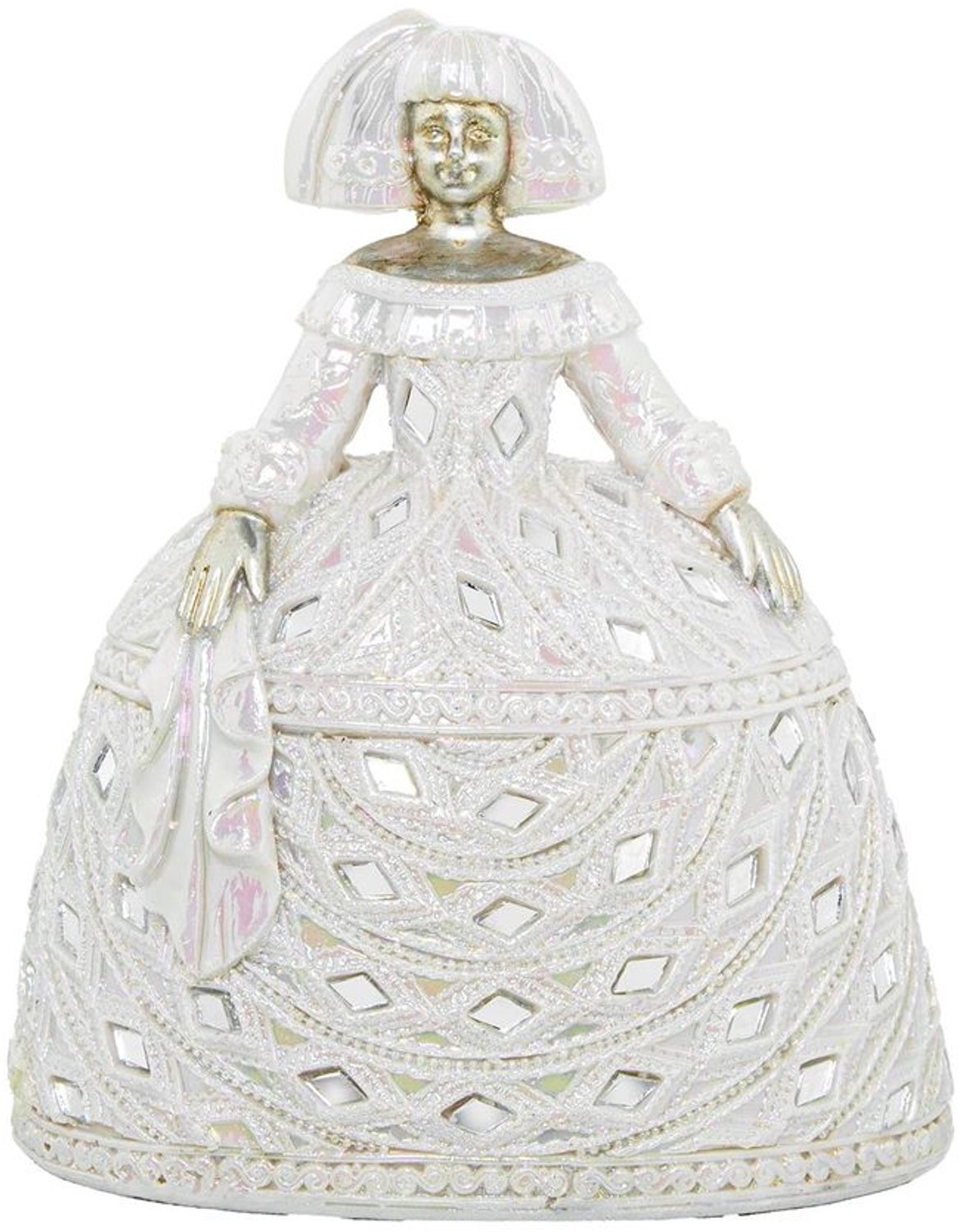 Sierfiguur Menina met Spiegels in Wit