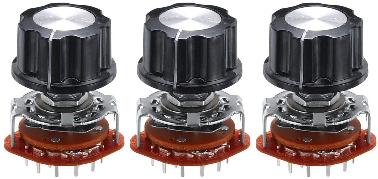 Set van 3 Rotary Switches voor Apparatuur