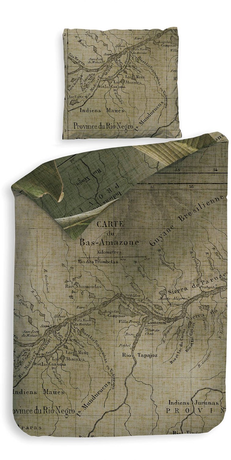 Heckettlane Bruna Dekbedovertrek - Eenpersoons - Katoen - 140x200-220cm - Groen van Merkloos — afbeelding 4