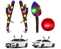 Reindeer Christmas Decoration Car - Antler en LED Licht