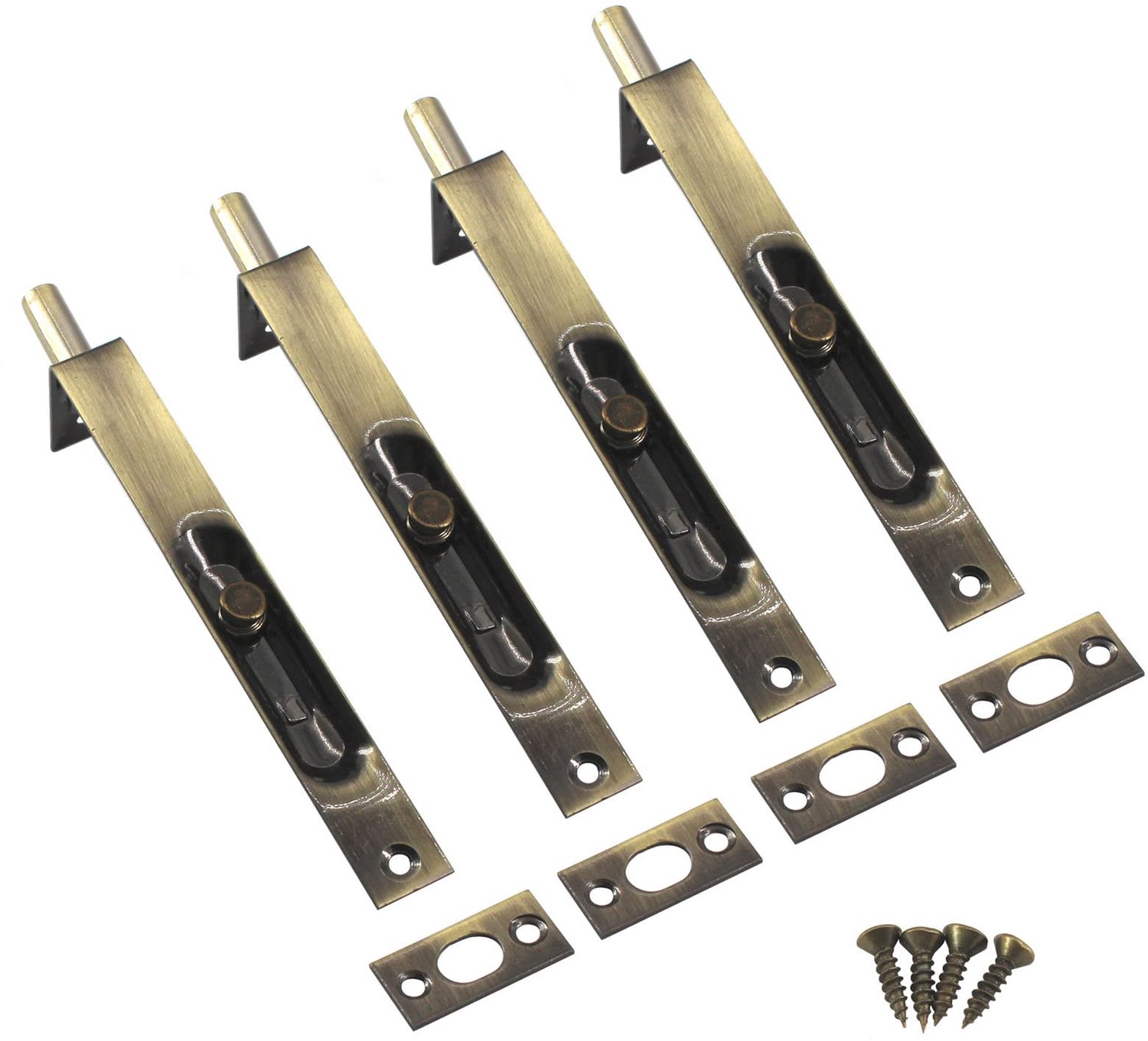6 Inch Roestvrij Staal Verborgen Deurslot Flush Slide Klink Bolt met Schroeven