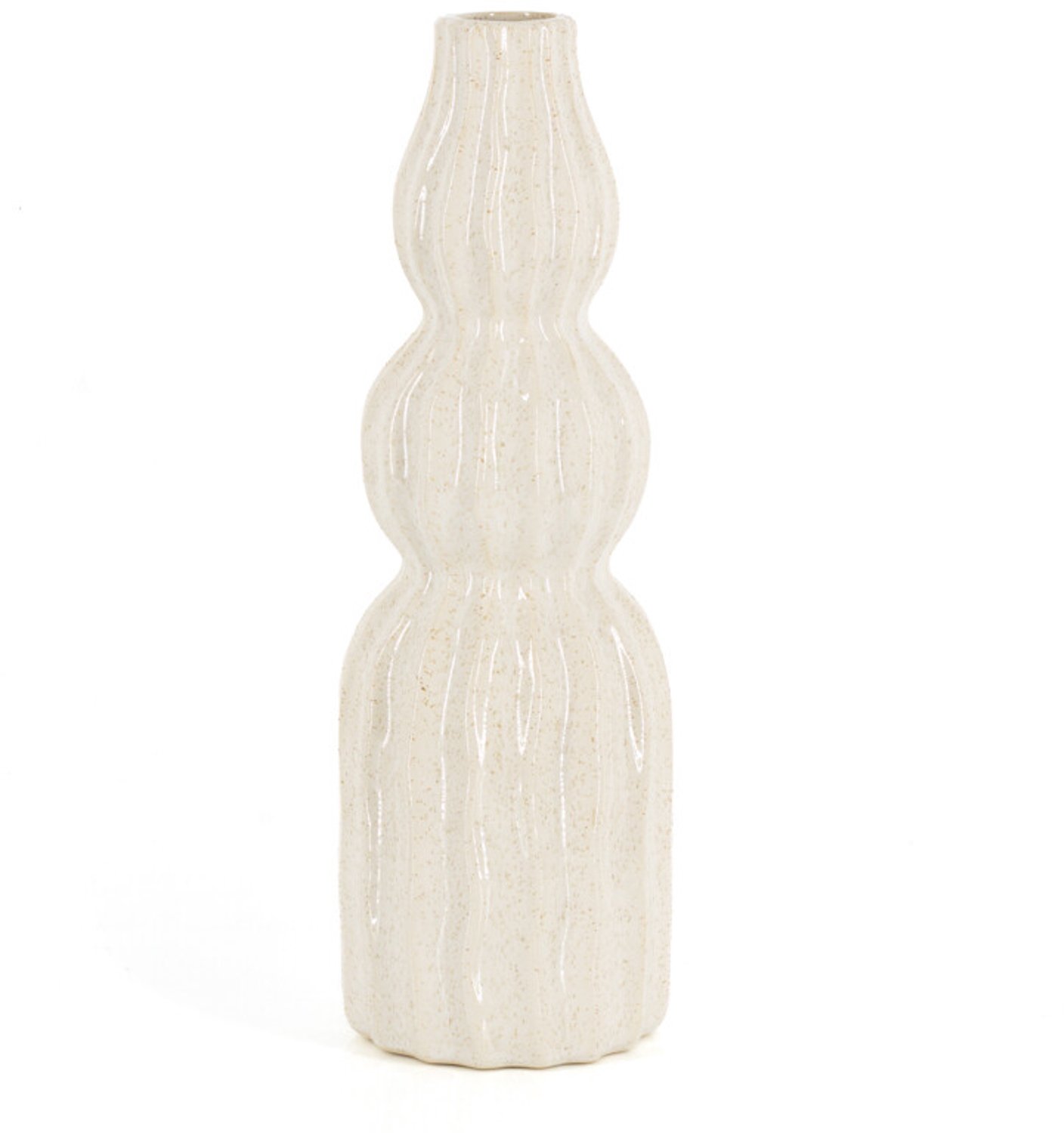 Aardewerk vaas Orbi M beige