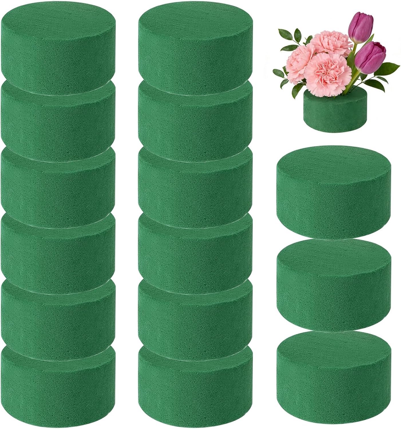 Bloemenschuim, 15 stuks, 8 x 4 cm, steekmassa voor kunstbloemen, nat en droog gebruik, steekspons niet breekbaar - ShopVlot