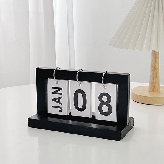 Houten Tafelkalender 2026, Adventskalender, Decoratie voor Kantoor, Huishouden en Bureau, 20 x 9 x 12 cm, Uniek Cadeau en Jaarlijkse Planner — cadeau in Wonen & Interieur - foto 4