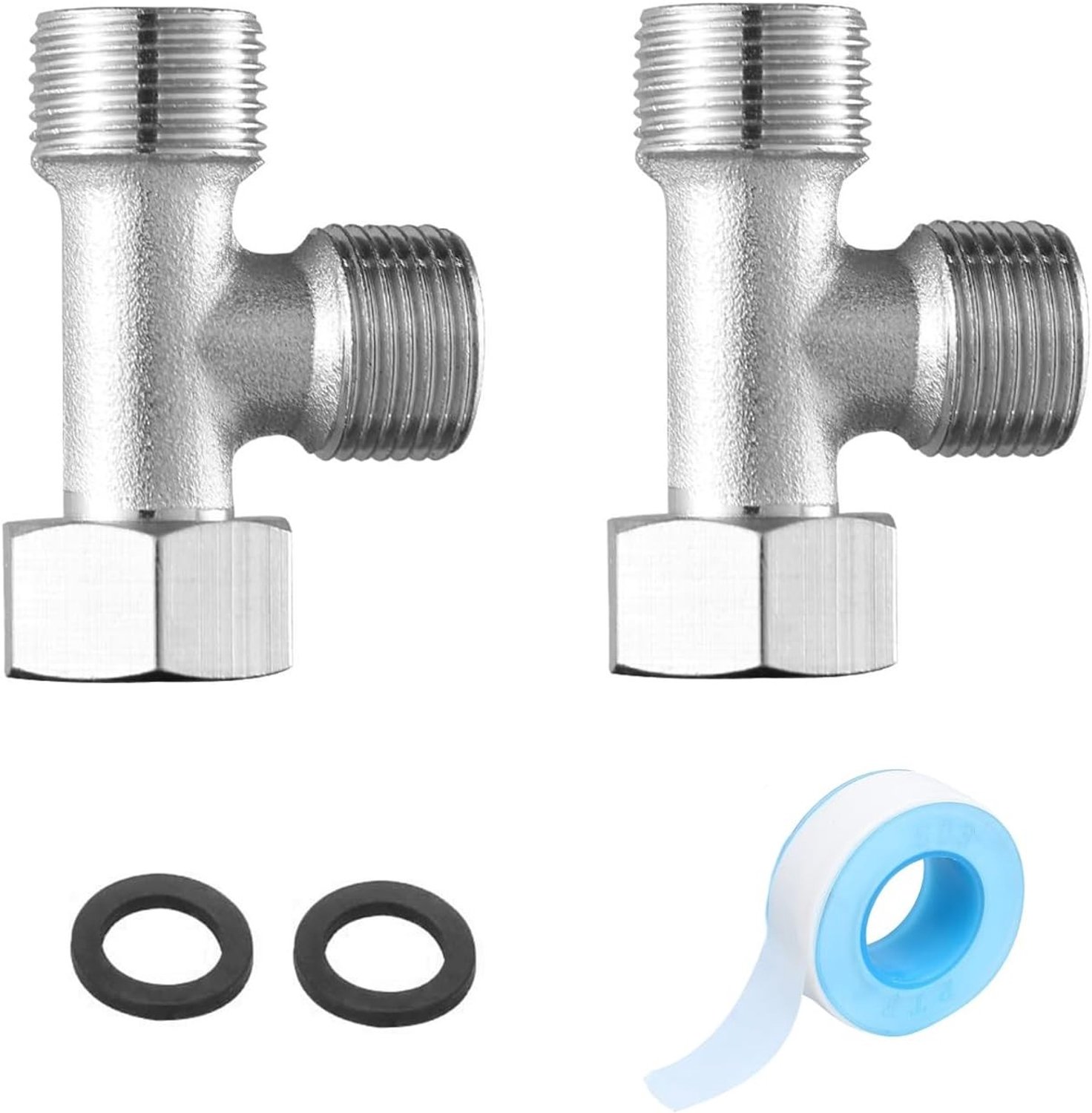 3-way aansluiting klep voor toilet, 3/8 inch T-stuk, waterafvoer, diverter klep, hoekklep, toilet tank buis, douchekraan, sanitair accessoires