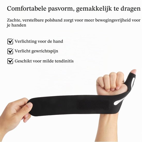 Set van 2 Duimsteunen voor Rechts en Links, Zachte Ondersteuning voor Dagelijks Gebruik, Verstelbare Compressie en Comfortabele Lastenondersteuning voor Unisex — afbeelding 3