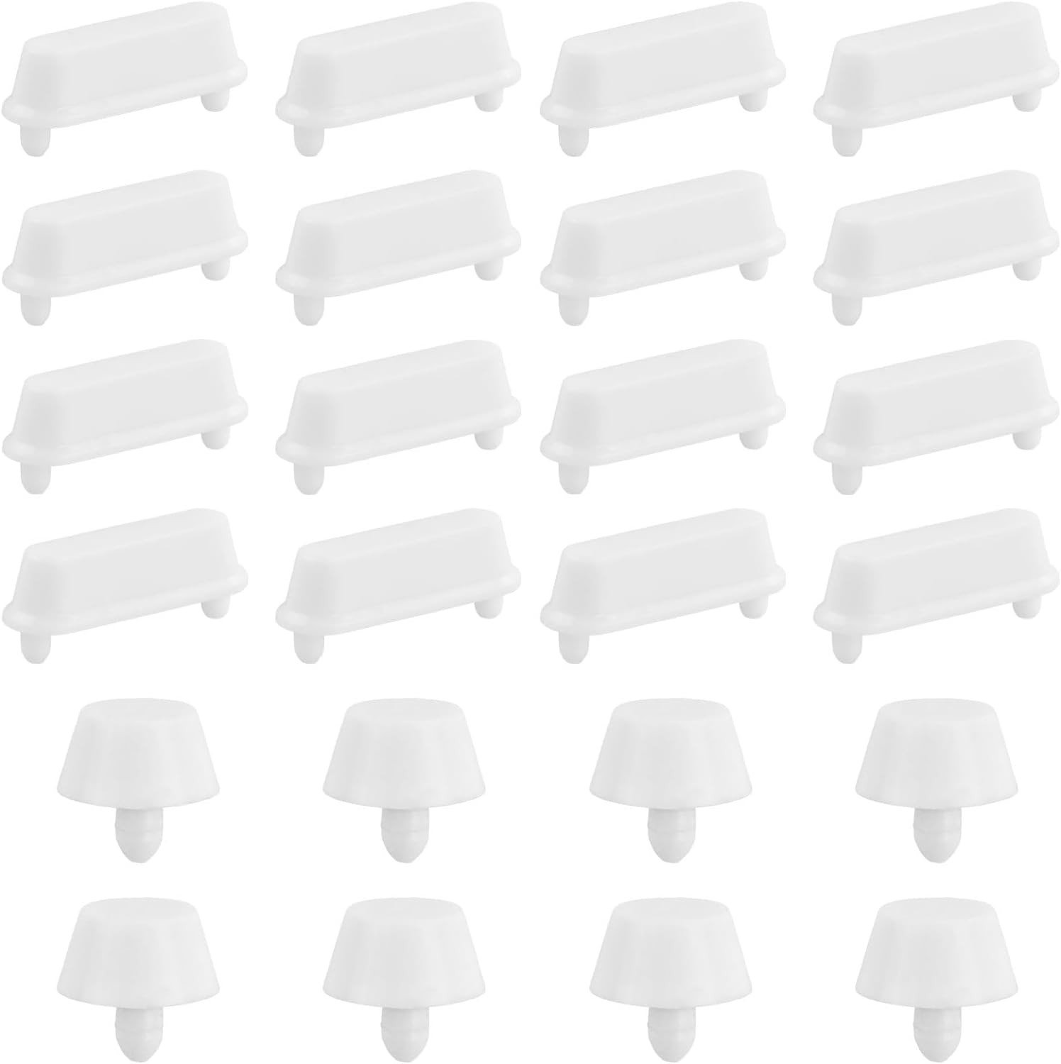 Universele Rubber Buffers voor Toiletzittingen - 24 Stuks Schokdempers en Geluidsisolatie voor Toiletzitting, Wit