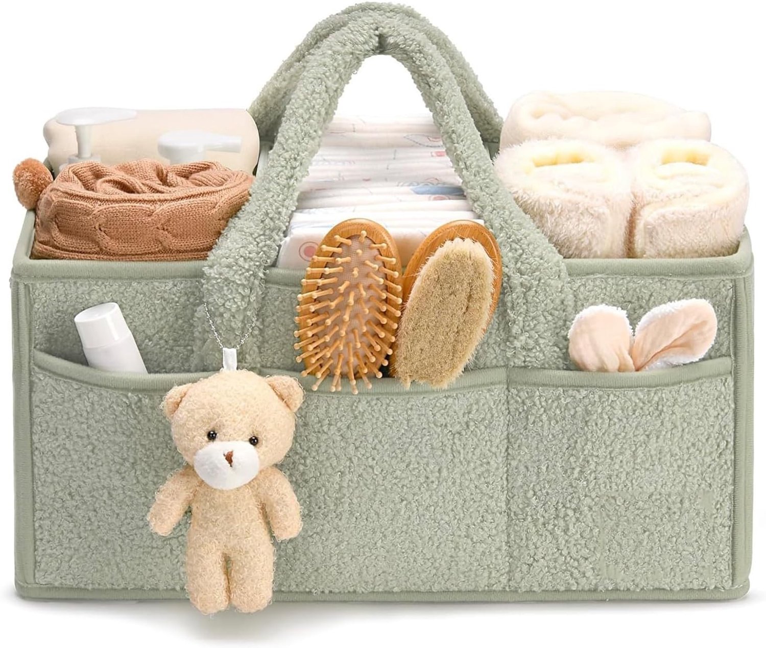 Ruime en veelzijdige luiertas met vakken en handvatten, ideaal voor babyspullen en als cadeau