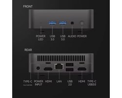 Mini Desktop Pc Intel N150 - 16GB RAM - 2TB SSD - Windows 11 Pro - Wifi 6 - Bluetooth 5.2 - Multimedia En Gaming