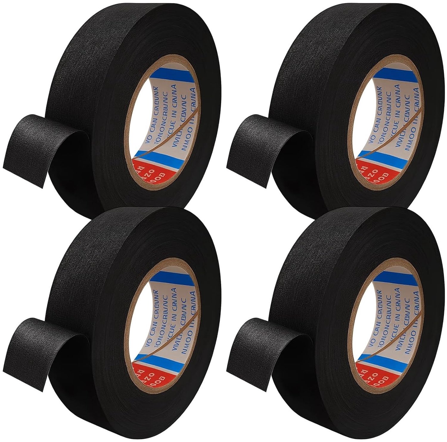 Zwart Isolatieband, Zelfklevend, 15 m x 19 mm, Hoog Temperatuur Bestendig, Textielband voor Draadbundels, Geluidsreductie en Bescherming van Elektrische Kabels