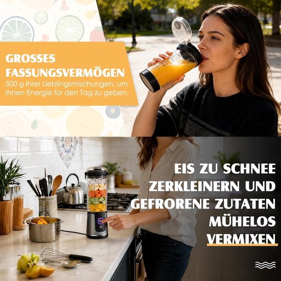 Vervangende Mengbeker met Deksel en Handgreep voor N-i-n-j-a Blast Mixer, Geschikt voor BC151 en BC100 Series, Ideaal voor Smoothies en Shakes — afbeelding 4