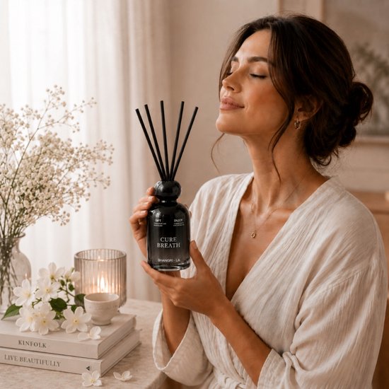 Luxe Geur Diffuser met Stokjes 200ml - Shangri-La Aroma — cadeau in Wonen & Interieur - foto 2