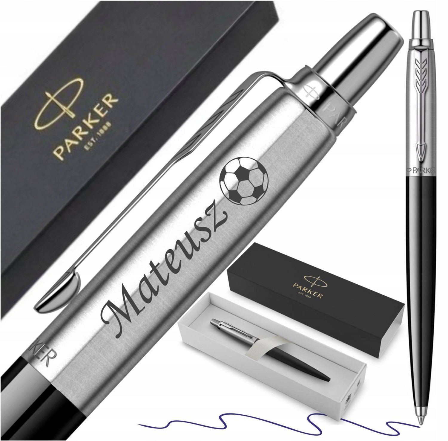 Parker Jotter Pen Zwart met Gepersonaliseerde Gravure - Uniek Cadeau