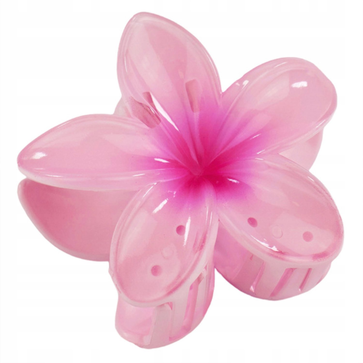 Grote Roze Hawaiiaanse Bloem Haarclip - Merkloos