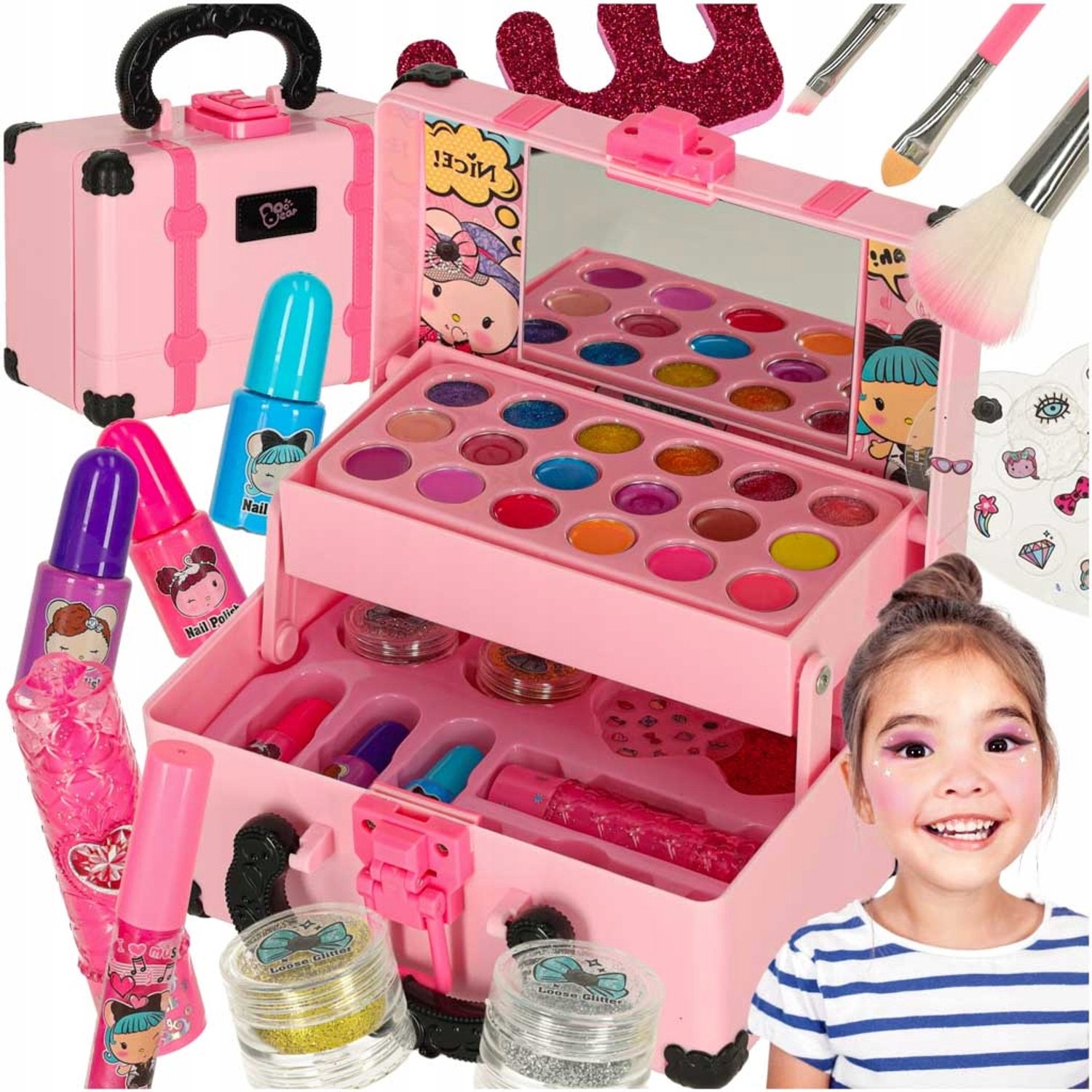 Kinders Make-up Koffer: Speelgoed Make-up Set voor Meisjes