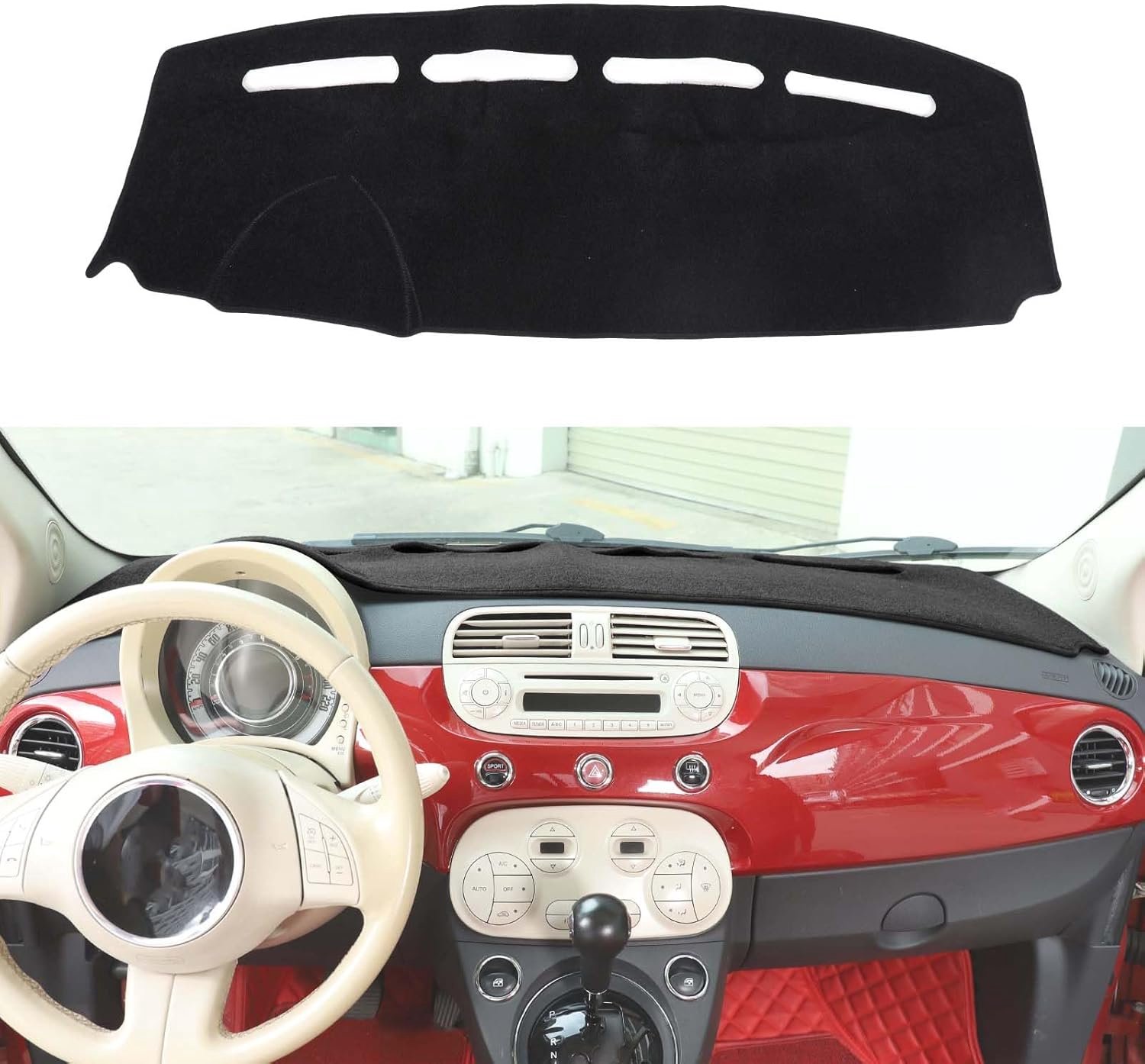 Car Dashboard Cover Mat Sunshade Anti-slip Protector No Glare for @F@iat @5@00 2008-2013 Non-slip Dash Cover Mat - ShopVlot