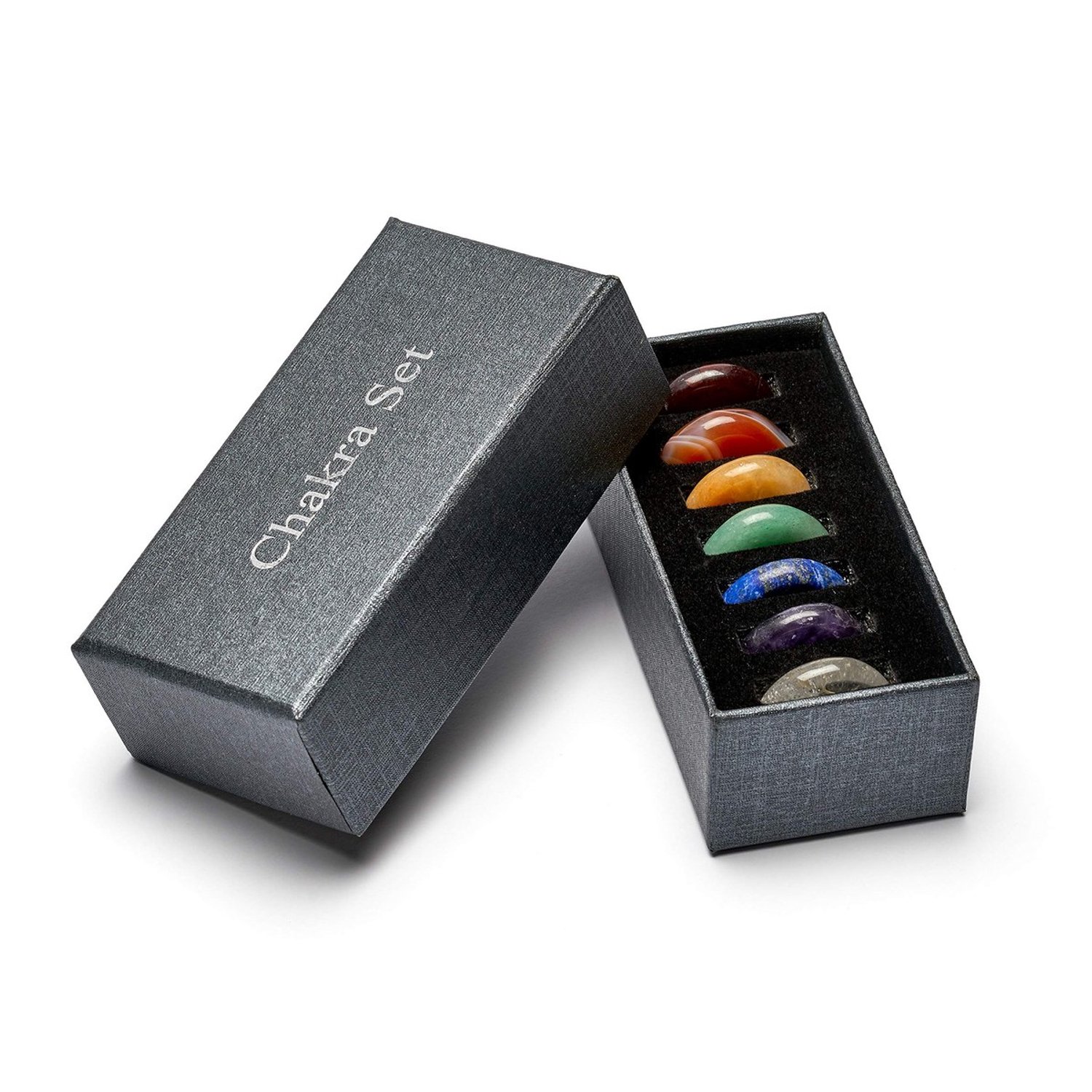 Duraxl Chakra stenen set - 7 stuks - Natuursteen - Gegraveerde symbolen Groen
