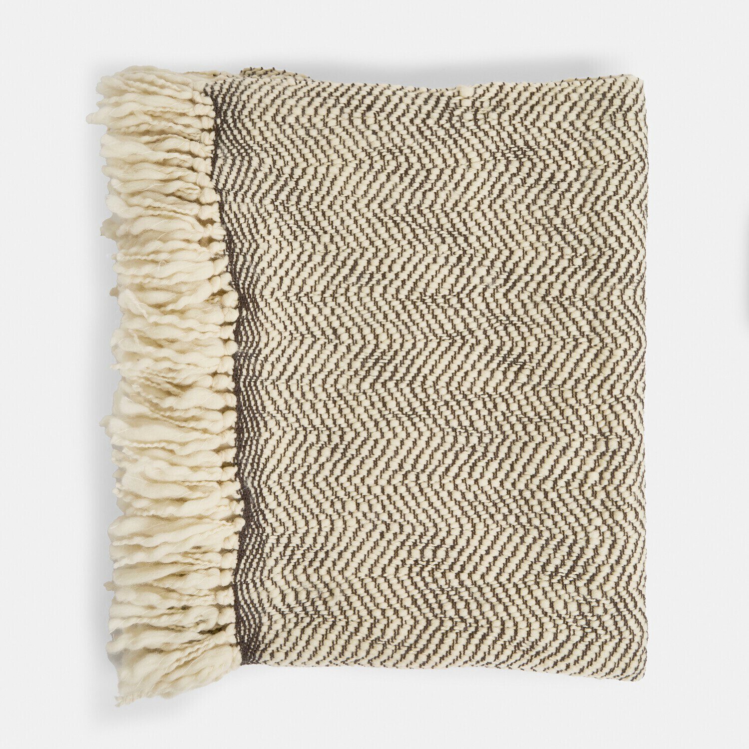 Loberon Plaid Kerenza crème/bruin