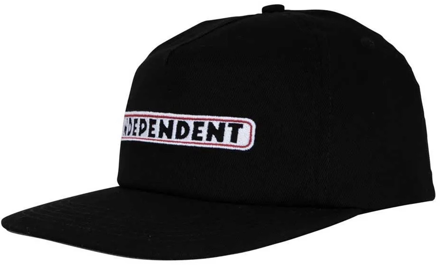 Independent Bar Logo Snapback Unstructured Pet Zwart