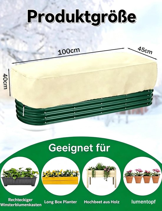 2 stuks plantenbescherming winter voor bloembakken en bloembakken — afbeelding 2