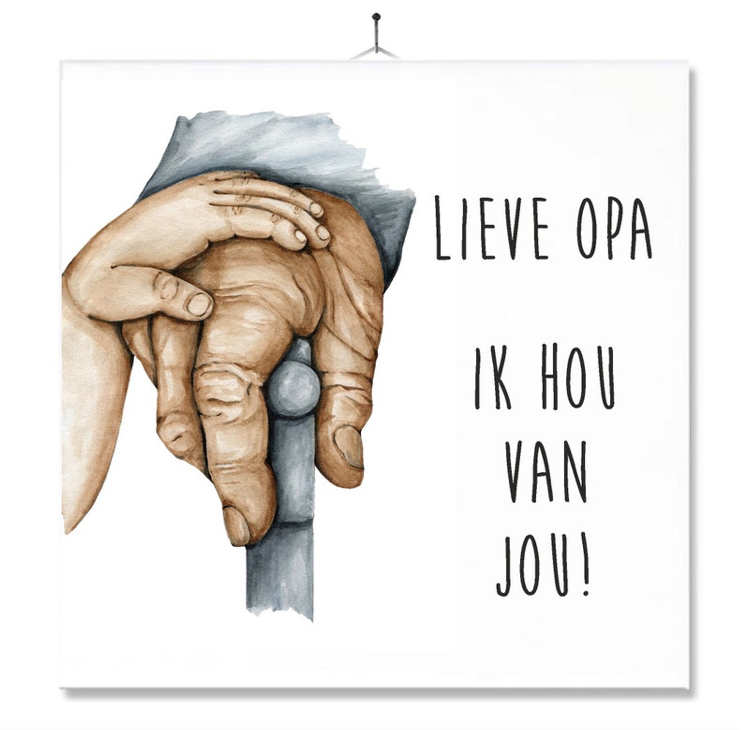 MC Living Tegel Met Opdruk | Kado | Cadeau | Lieve opa ik hou van jou Multi-Color