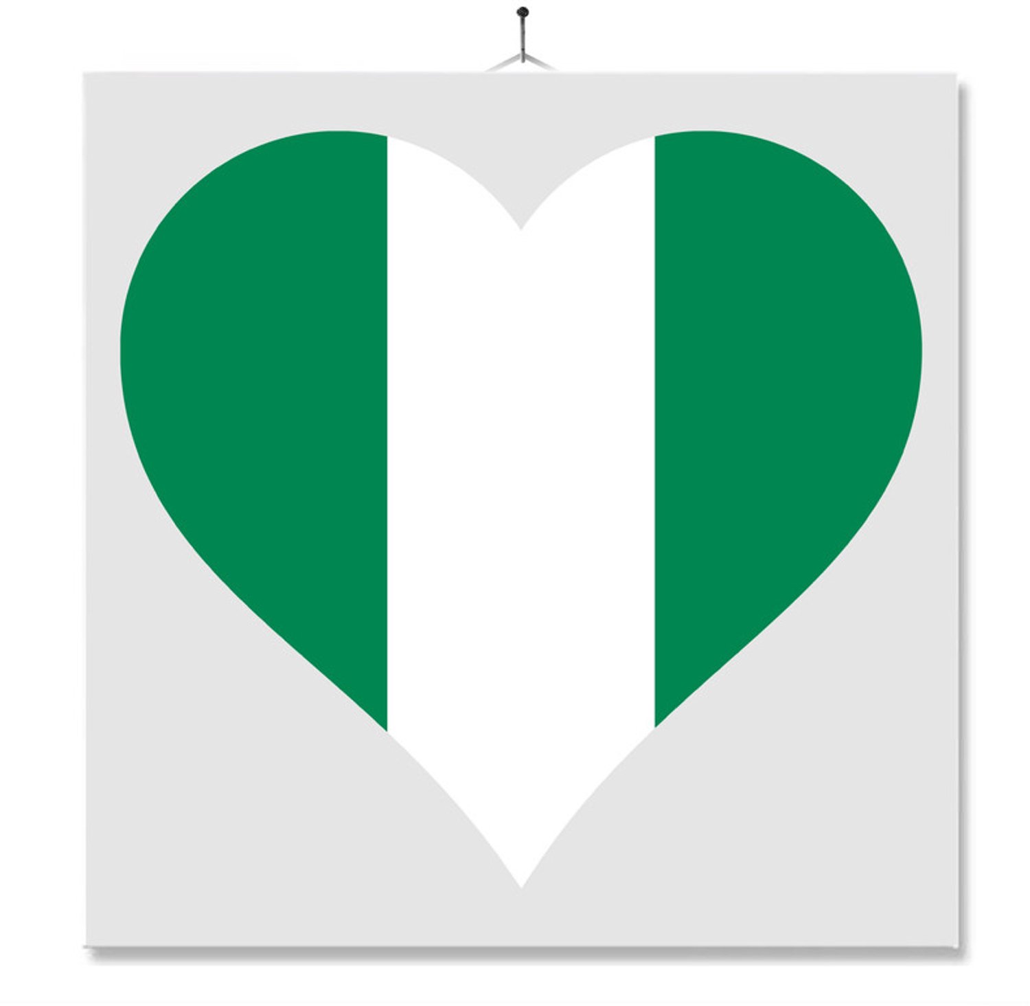 MC Living Tegel Met Opdruk | Hart | Vlag | Nigeria Multi-Color