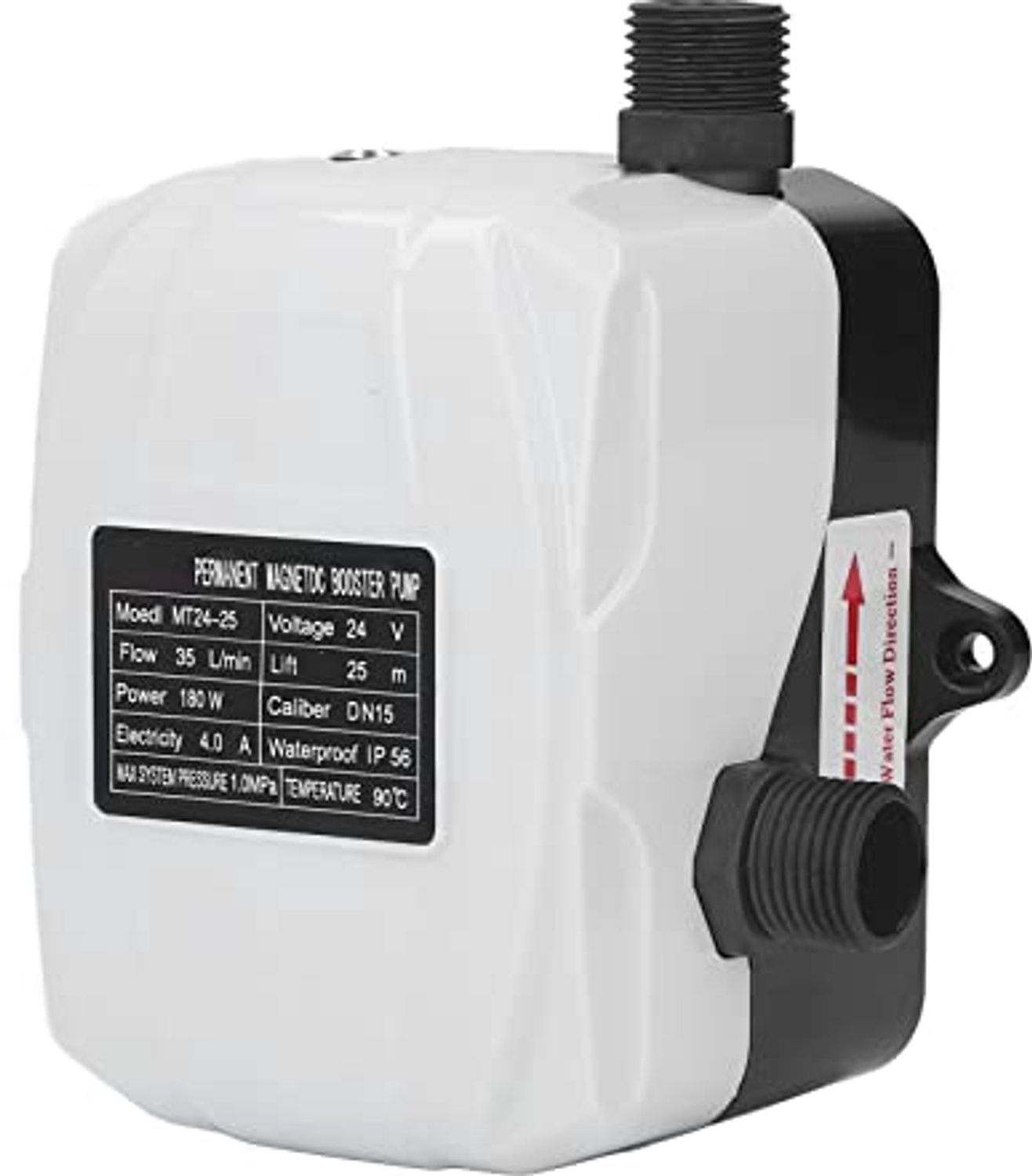 DC24V 180W drukverhogingspomp - waterdrukverhogende transferpomp - wit - ideaal voor gootsteen en douche - krachtige 35 l per minuut - ef...