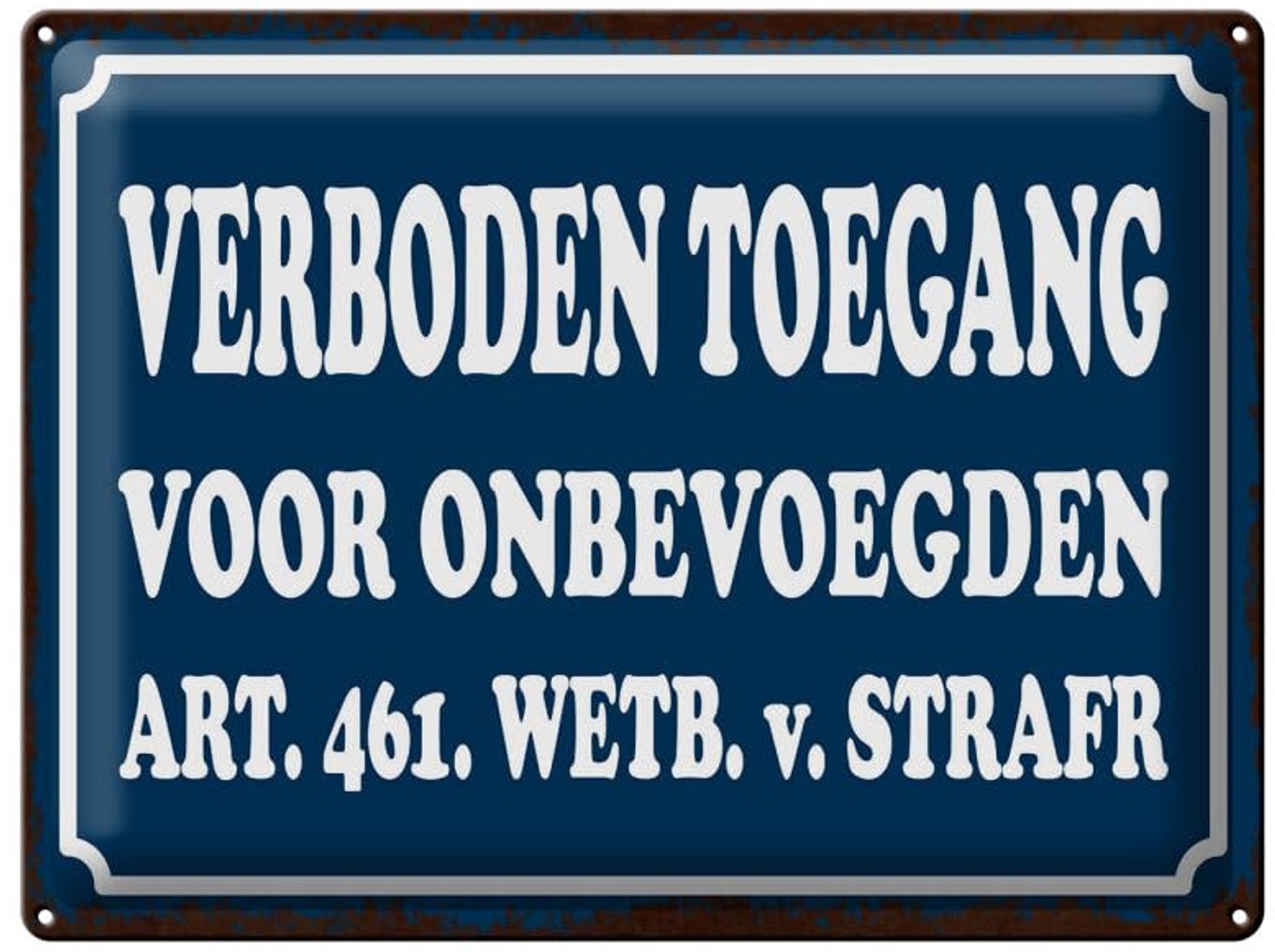 Metalen Bord 40 x 30 cm - Decoratief Bord - Wanddecoratie - Reliëf - Mat Gelakt - 4 Randgaten - Decoratiebord
