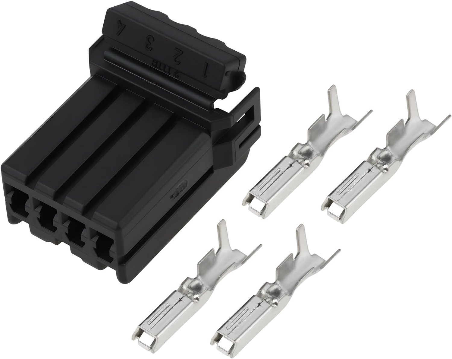 Motorfiets Koplamp Connector 4-Pin - Compatibel met Ha-rley/Sportster/Dyna/Touring - Duurzaam - Snap-on Ontwerp - Sterk Geleidende Klemmen