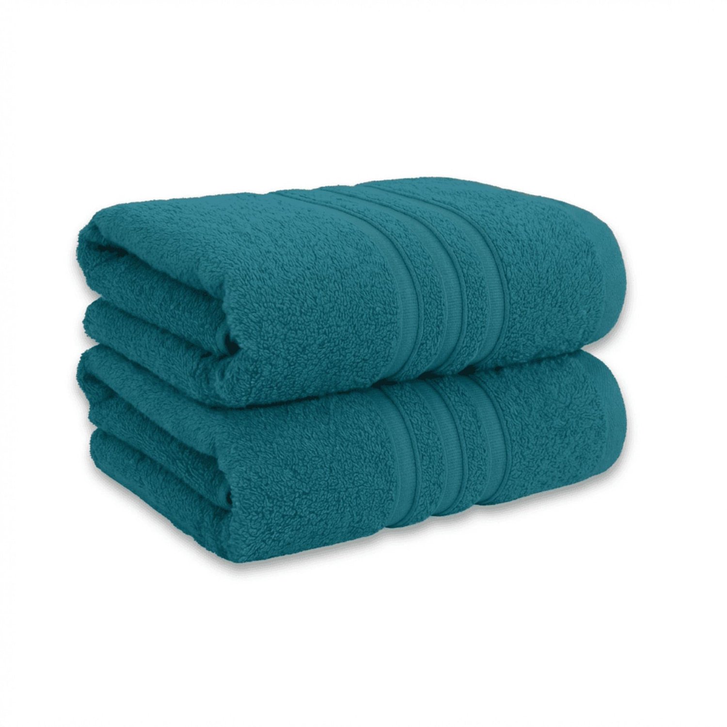 Set van 2 Douchehanddoeken - 100% Katoen - Absorberend en Duurzaam - Petrol Blauw
