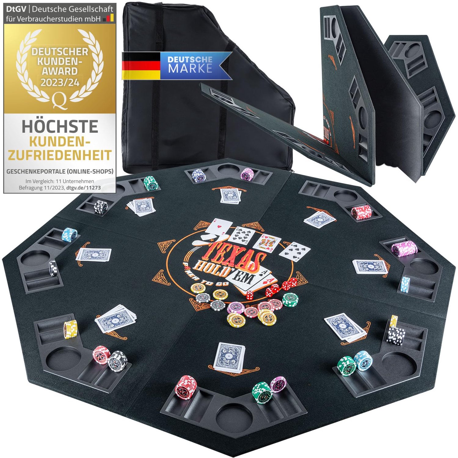 XXL Poker Tafel Kussen 120x120 cm Vouwbaar