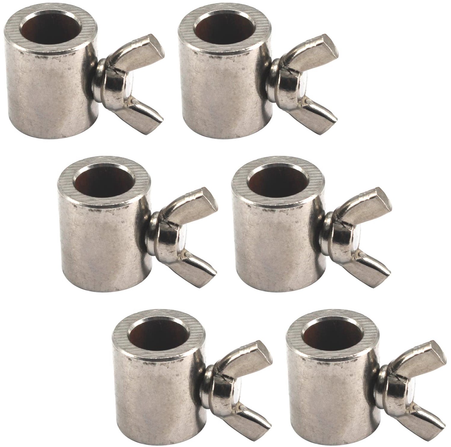 Set van 6 Roestvrij Stalen Kabelklemmen M6
