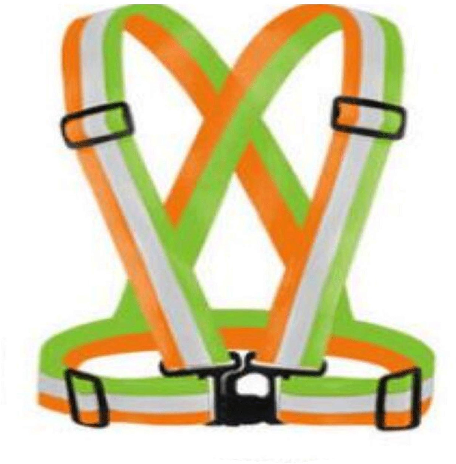 Reflecterend Veiligheidsvest - Verstelbaar en Elastisch - Oranje Groene Kleur