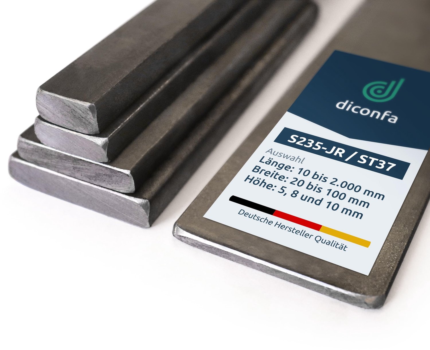 Platstaal S235JR ST37 - 100 x 5 mm, 700 mm Lang voor Constructie