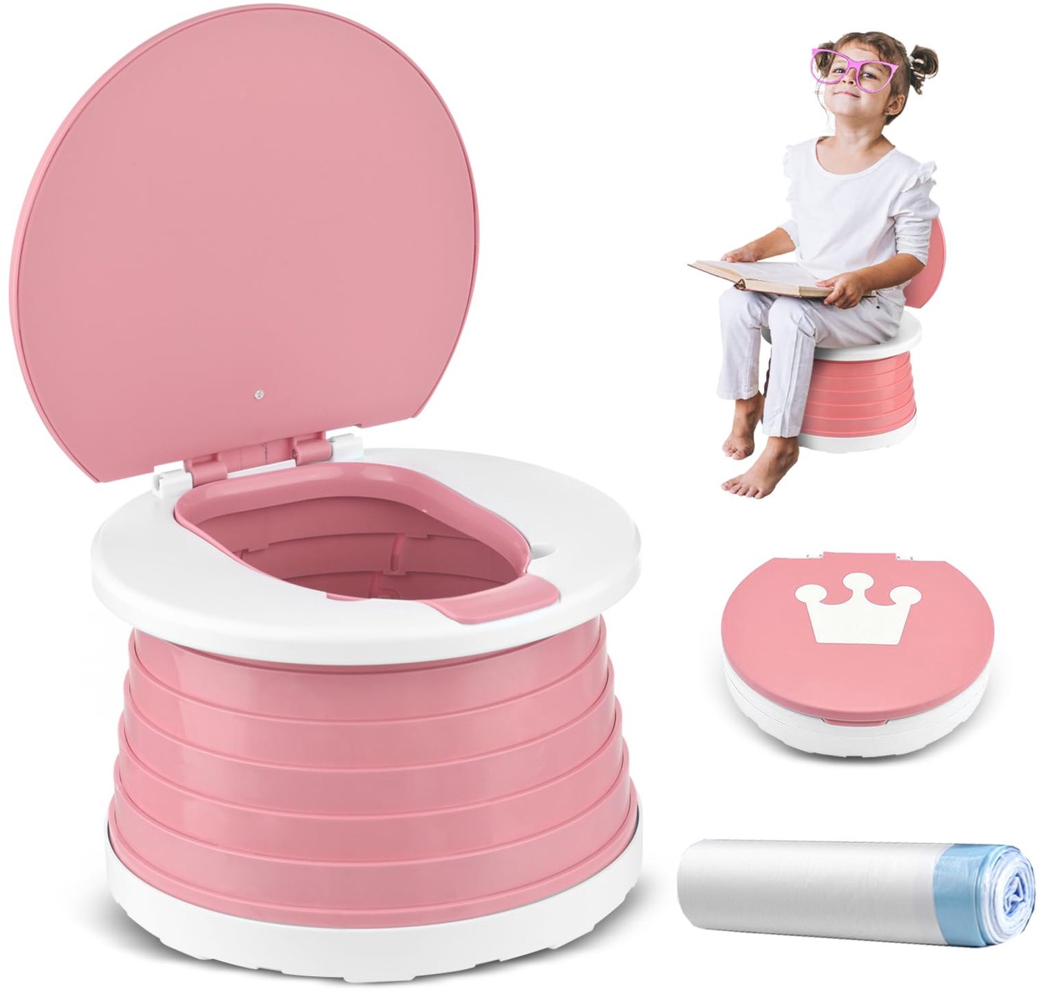 Travel Potty 2-in-1 Portable Toddler Carrying Pot - Vouwbare Toiletstoel voor Kinderen