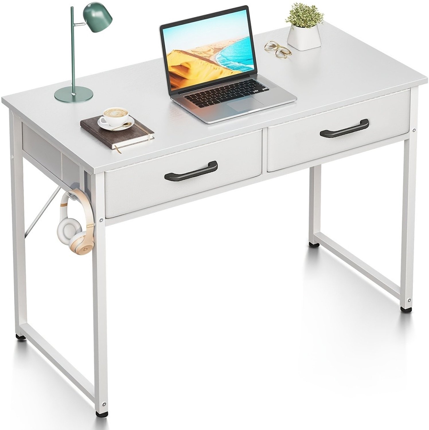 Mura Logistiek Mura Bureau - Laptoptafel - 100 x 40 x 78,7 cm - 2 lades - Wit