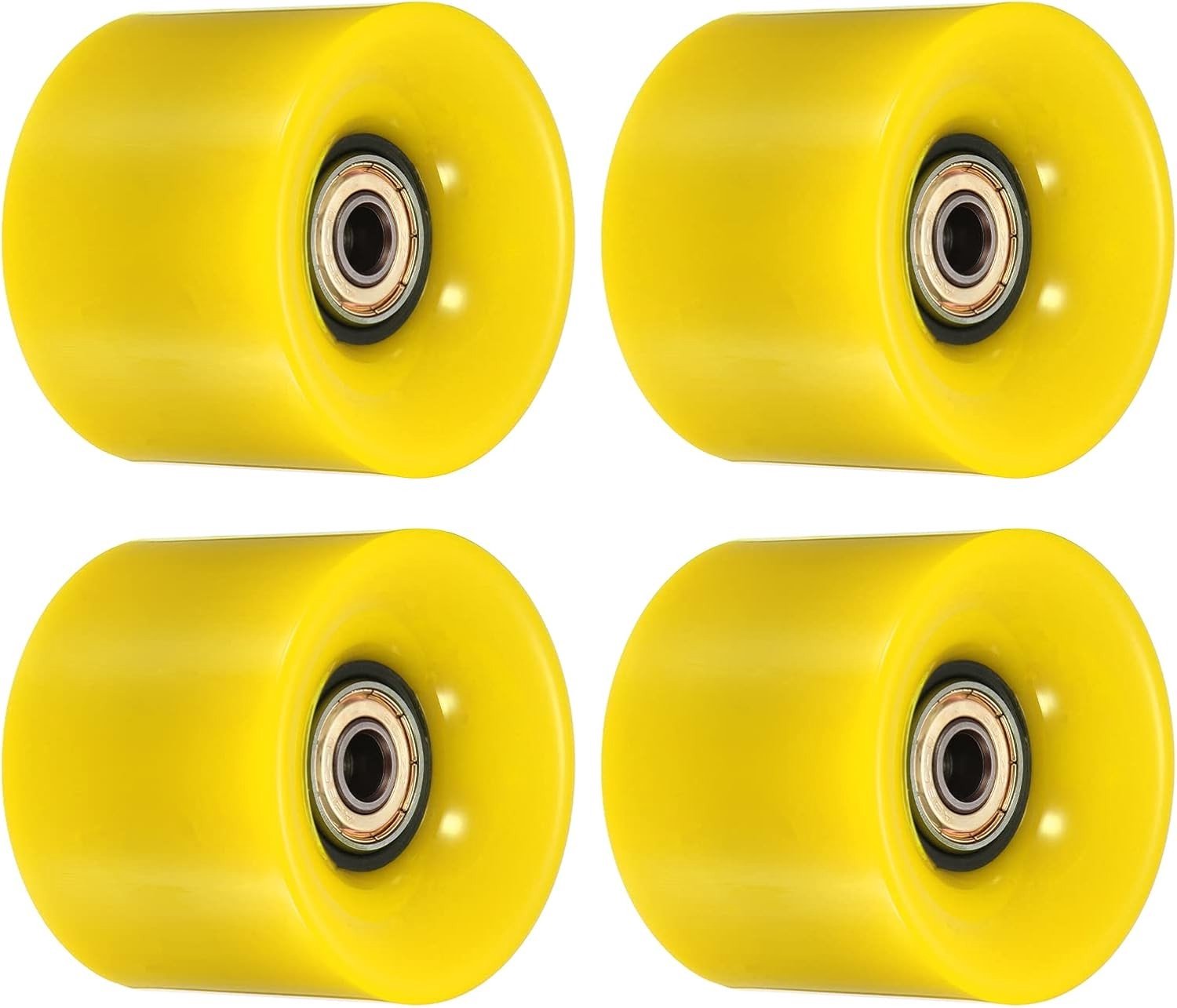 60mm Longboard Wielen met ABEC-11 Lagers 4 Stuks Vervangingswielen voor Skateboards en Cruisers 80A Gouden