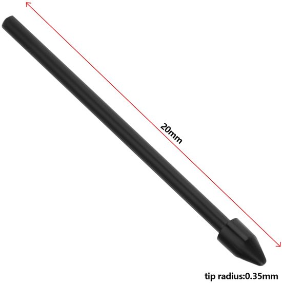 Digitale Pen Tips 10 Stuks - Ronde Punt 0,35 mm - Compatibel met Lamy AL-Star EMR Z107/Z108 - Kunststof - Voor Glad/Ruw Oppervlak - Verbeterde Schrijfervaring - Stylus Tips — afbeelding 2